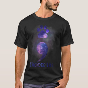 Camiseta Elegir la prevención suicida de la pata gata del s