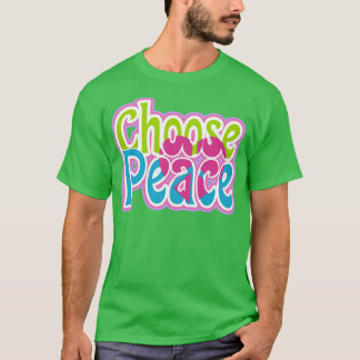Camiseta Elegir símbolo de paz con corazón