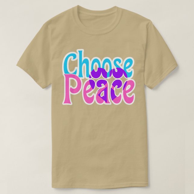 Camiseta Elegir tipografía Inspiradora de paz (Diseño del anverso)
