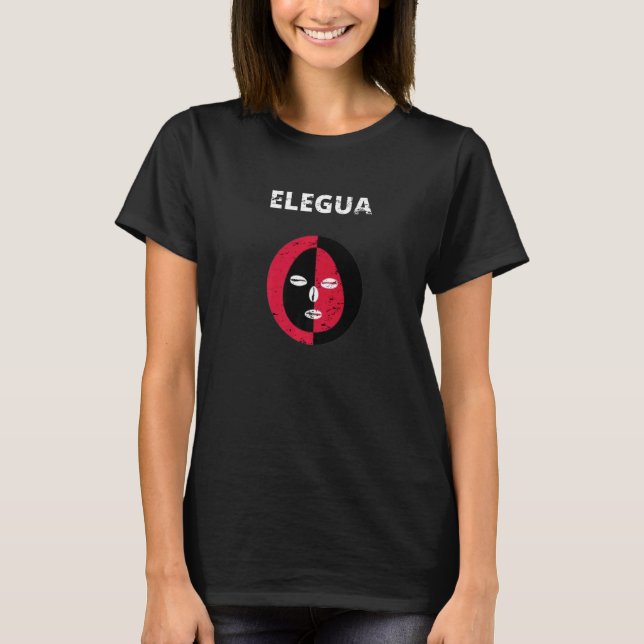Camiseta Elegua yoruba religión nigeria hombres mujeres ret (Anverso)