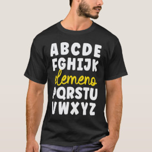 Camiseta Elemeno Abecedario Alfabeto Divertido Preescolar J