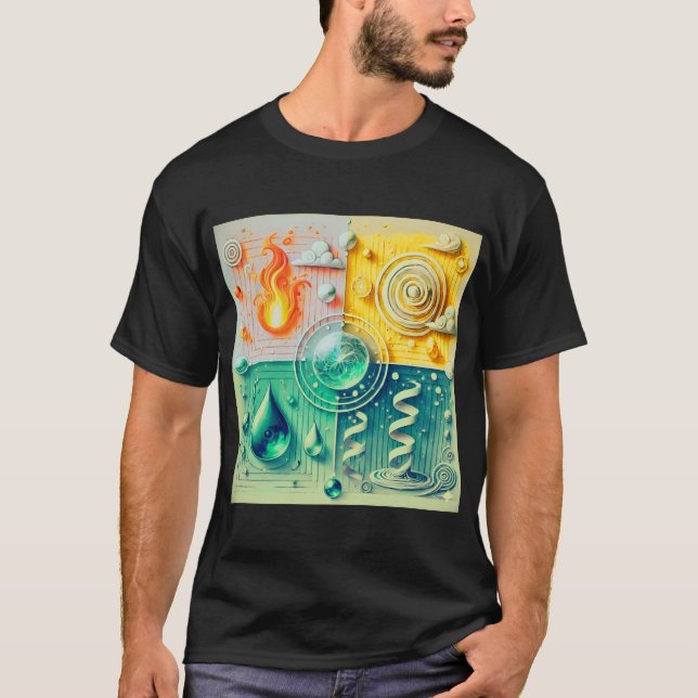Camiseta elemental balance abstract design 2026 (Anverso)