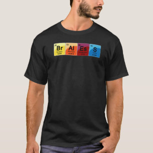 Camiseta Elemental Braless Periodic Table Word