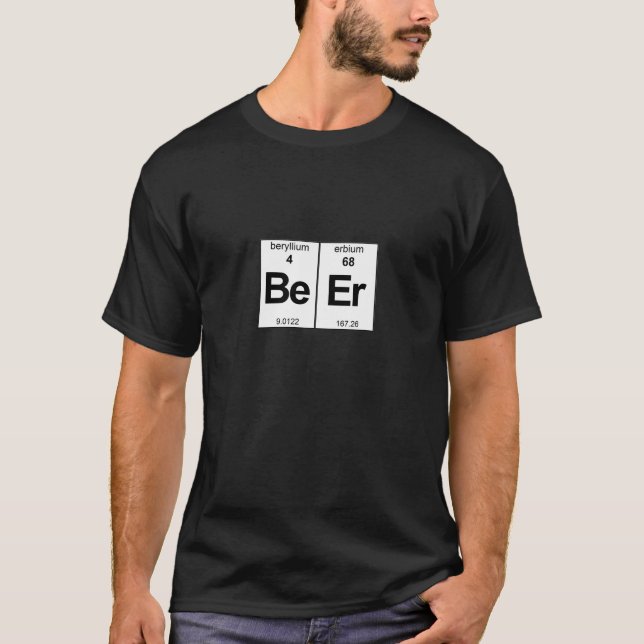 Camiseta elemental de la química de la cerveza (Anverso)