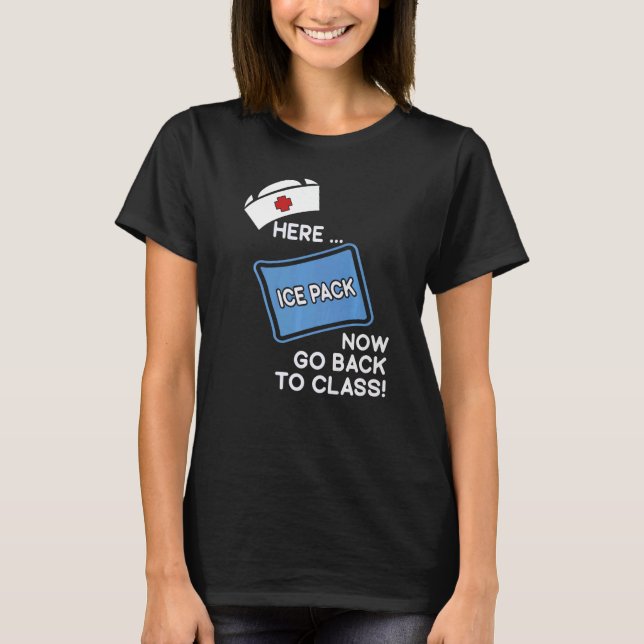 Camiseta Elementary Nurses Ice Pack Back To Class School Nu (Anverso)