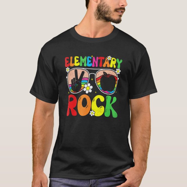 Camiseta Elementary Rocks Team Elementary Groovy Back To Sc (Anverso)