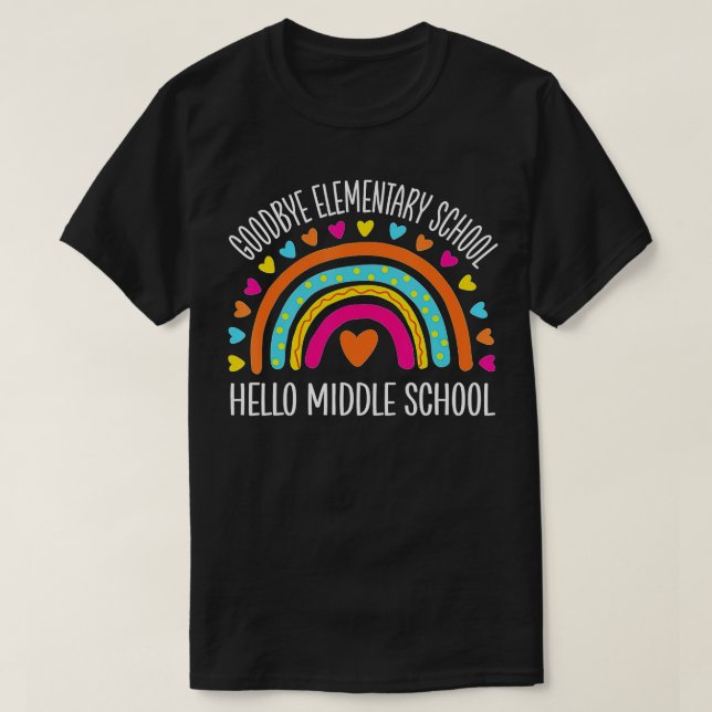 Camiseta Elementary School Graduation Rainbow Middle School (Diseño del anverso)