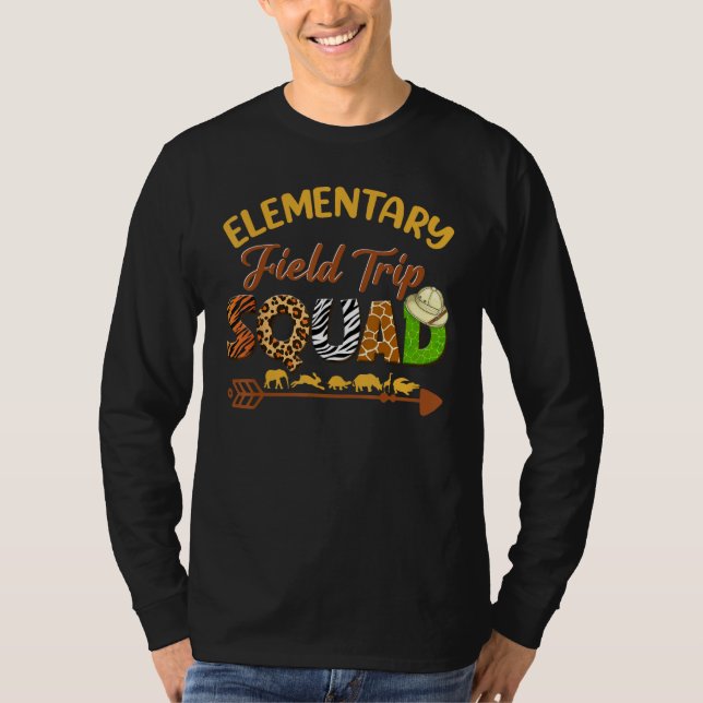 Camiseta Elementary Students School Zoo Field Trip Squad Ma (Anverso)