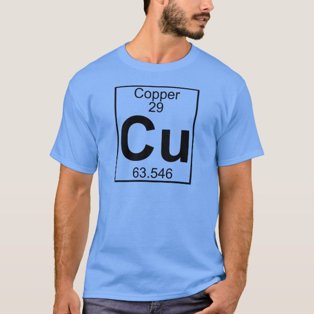 Camiseta Elemento 029 - Cu - cobre (lleno) (Anverso)