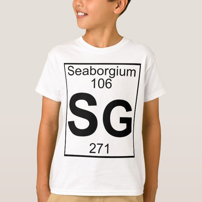 Camiseta Elemento 106 - Sg - Seaborgium (lleno) (Anverso)