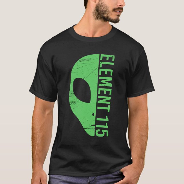 Camiseta Elemento Alien Head 115 Ununpentium Area 51 Uup UF (Anverso)