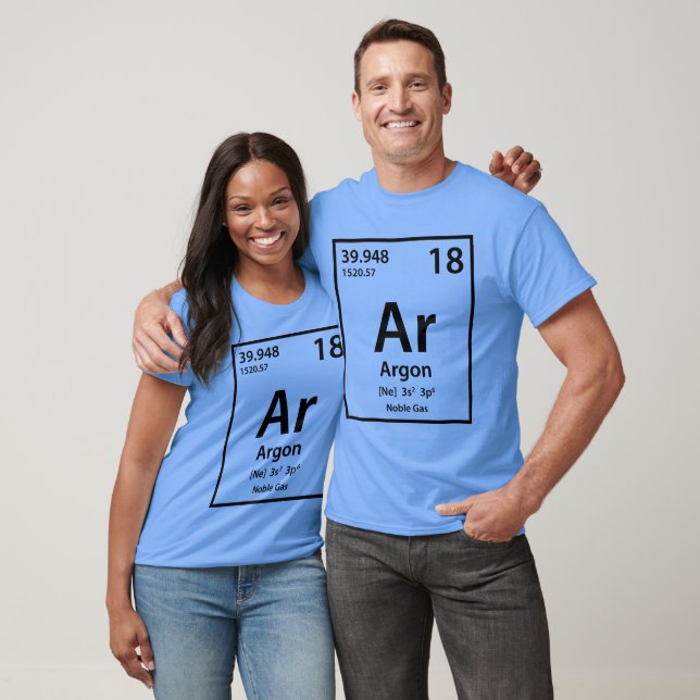 Camiseta Elemento argón (negro) (Unisexo)
