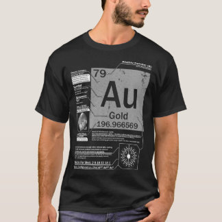 Camiseta Elemento auricular de oro: ciencia del número atóm