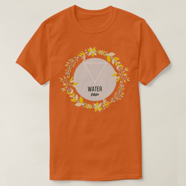 Camiseta Elemento de agua 1 (Diseño del anverso)