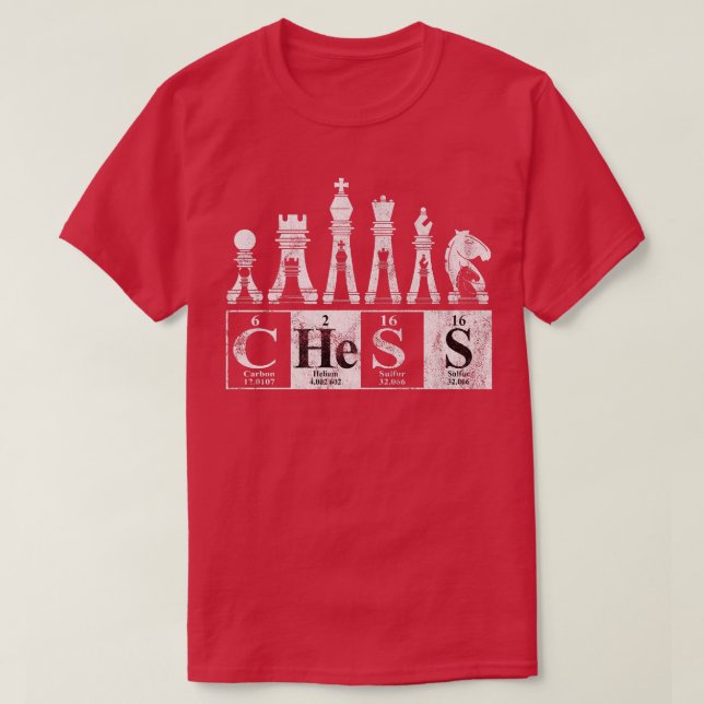 Camiseta Elemento de ajedrez Ciencia Chess Nerd Player Prem (Diseño del anverso)