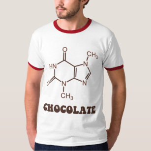 Camiseta Elemento de chocolate científico Teobromina Molécu