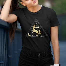Camiseta Elemento de fuego de Rótulo Sagittarius Zodiac en