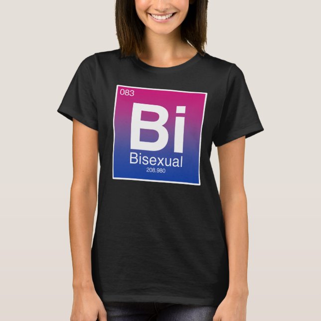 Camiseta Elemento de la tabla periódica bisexual (Anverso)