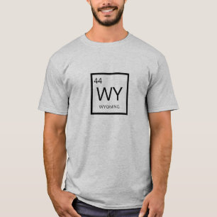 Camiseta Elemento de la tabla periódica Nerdy de Wyoming