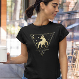 Camiseta Elemento de la Tierra del Rótulo Zodiaco Taurus en