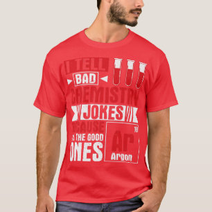 Camiseta Elemento de química de la ciencia Ángon Humor Prem
