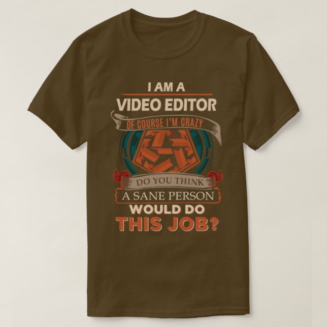 Camiseta Elemento de regalo de persona sane del editor de v (Diseño del anverso)