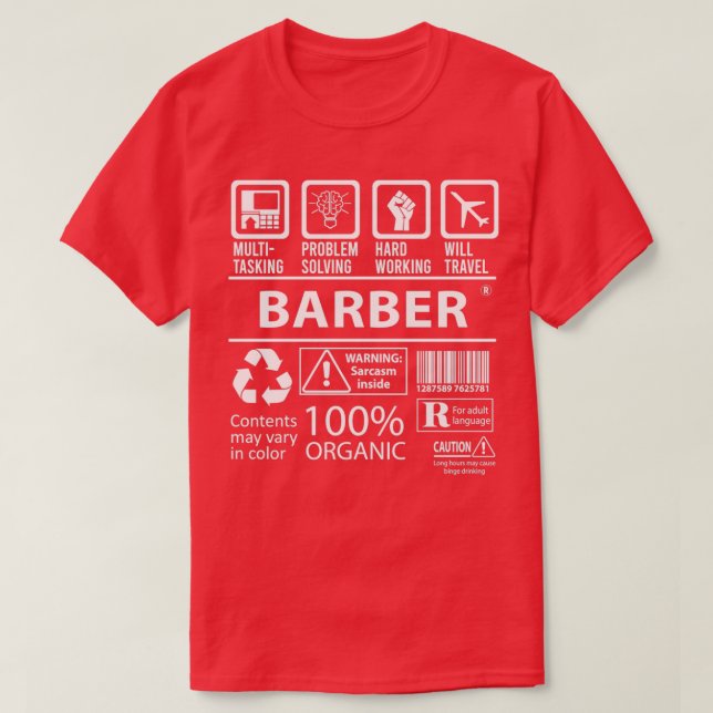 Camiseta Elemento de regalo de trabajo certificado de multi (Diseño del anverso)