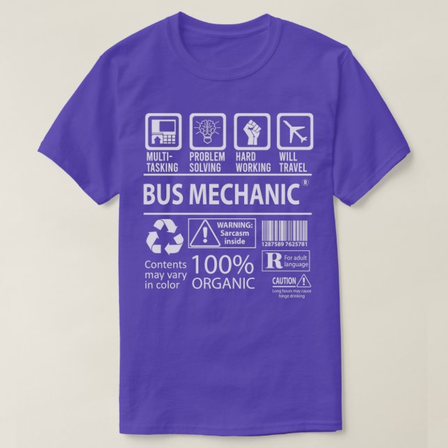 Camiseta Elemento de regalo de trabajo certificado multitar (Diseño del anverso)