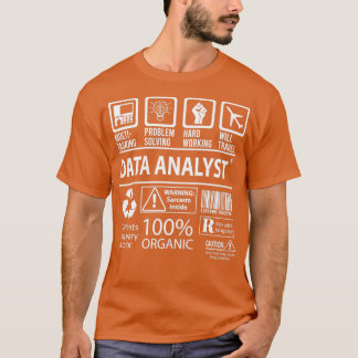 Camiseta Elemento de regalo de trabajo multitarea de analis