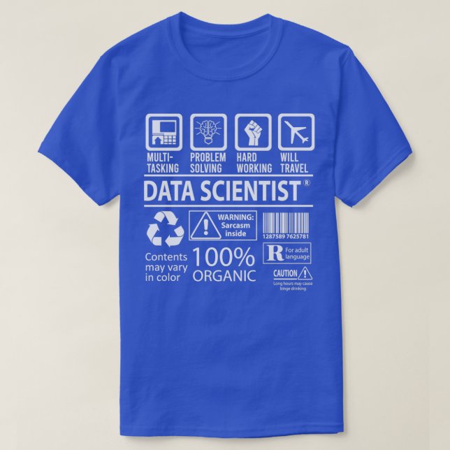 Camiseta Elemento de regalo de trabajo multitarea de Data S (Diseño del anverso)