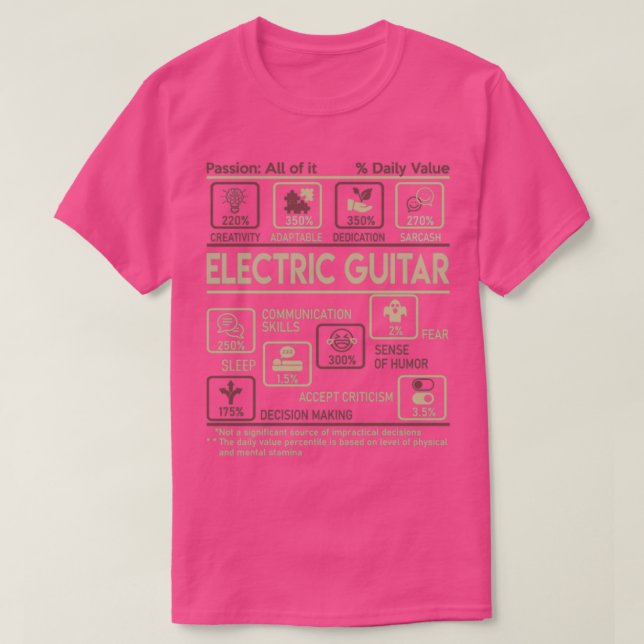 Camiseta Elemento de regalo de valor diario de multitarea d (Diseño del anverso)