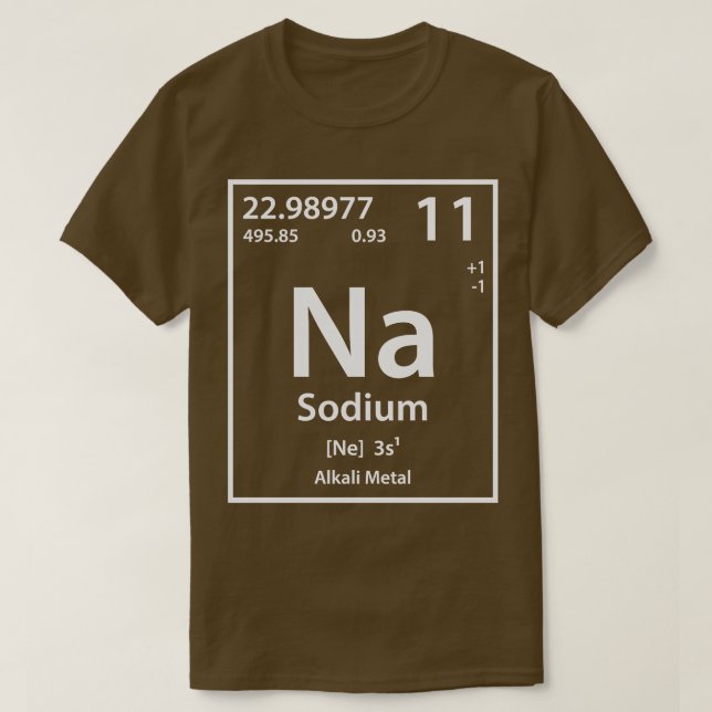 Camiseta Elemento de sodio (Diseño del anverso)