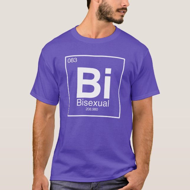 Camiseta Elemento de tabla periódica bisexual (Anverso)