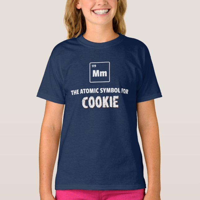 Camiseta Elemento de tabla periódica Mm de la cookie (Anverso)