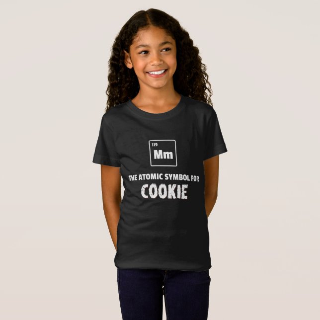 Camiseta Elemento de tabla periódica Mm de la cookie (Anverso completo)