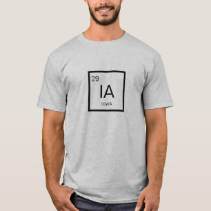 Camiseta Elemento de tabla periódica Nerdy de Iowa