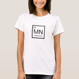 Camiseta Elemento de tabla periódica Nerdy de Minnesota