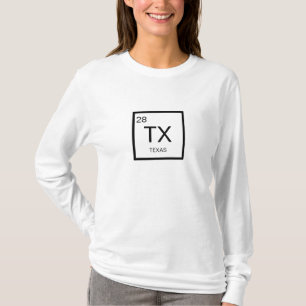 Camiseta Elemento de tabla periódica Nerdy de Tejas