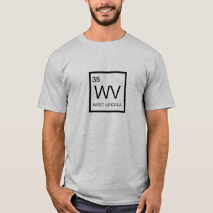 Camiseta Elemento de tabla periódica Nerdy de Virginia