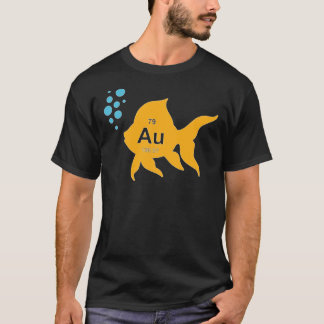 Camiseta Elemento de tabla periódica Pescado de oro