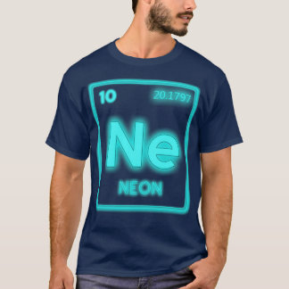 Camiseta Elemento de tabla periódico neón Química pun Nerd 
