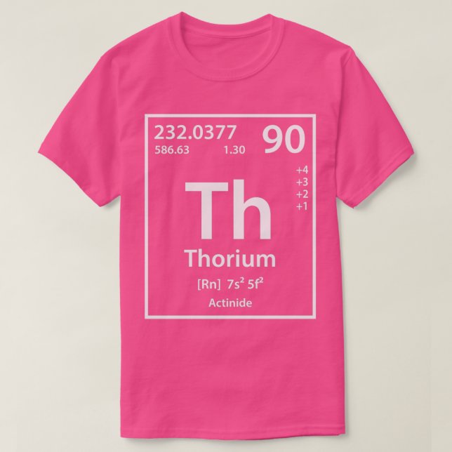 Camiseta Elemento de torio  (Diseño del anverso)