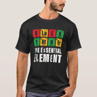 Camiseta Elemento esencial del padre negro Divertido del pa