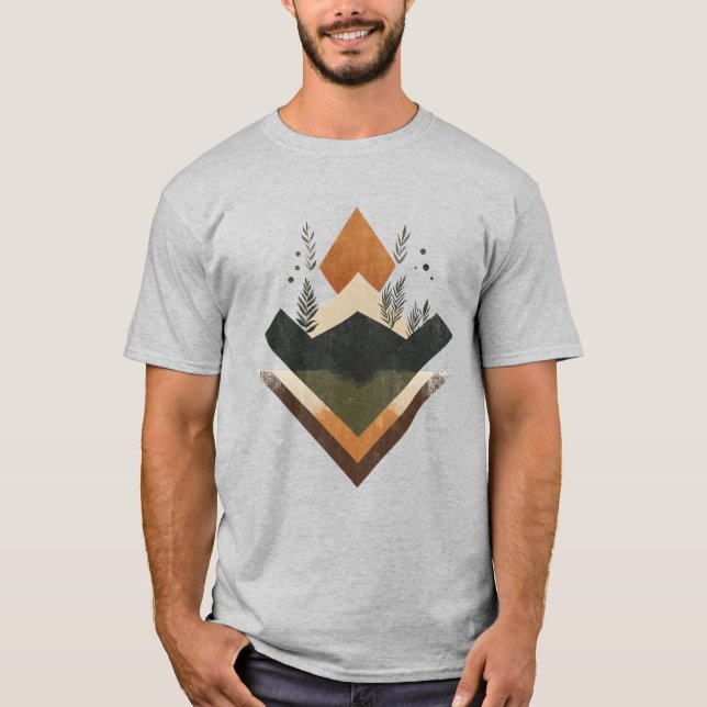 Camiseta Elemento geométrico de la Tierra (Anverso)