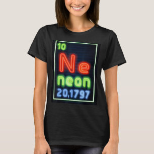 Camiseta Elemento Neón De La Tabla Periódica De Química Cie