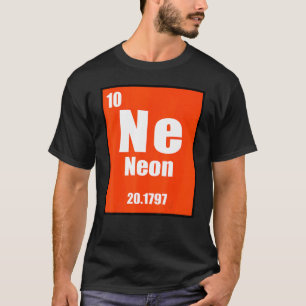 Camiseta Elemento neón de la tabla periódica de química par