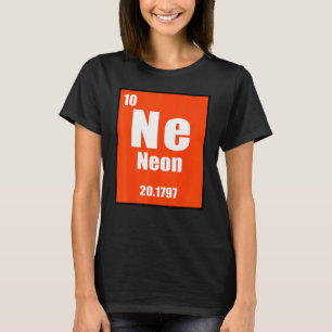 Camiseta Elemento Neón De La Tabla Periódica De Química Par