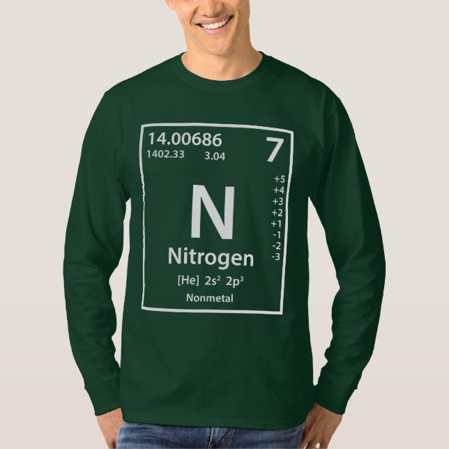 Camiseta Elemento Nitrógeno (blanco) (Anverso)