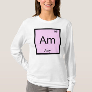 Camiseta Elemento Químico Amy Nombre Tabla Periódica