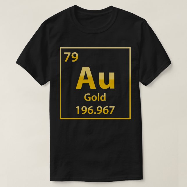 Camiseta Elemento químico de Au de oro (Diseño del anverso)